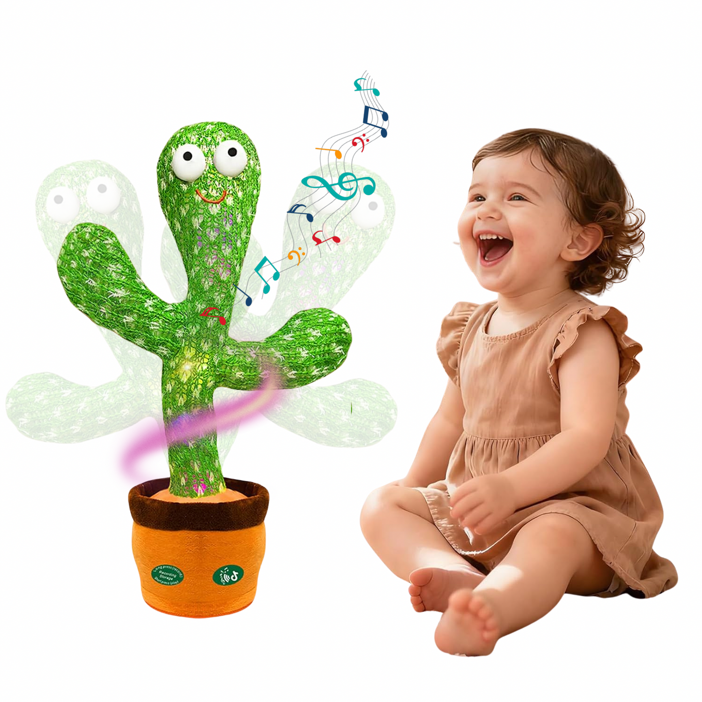 Interactive Dancing Talking Cactus Toy for Babies & Toddlers – Musical Plush Fun Toy - 6+ months
