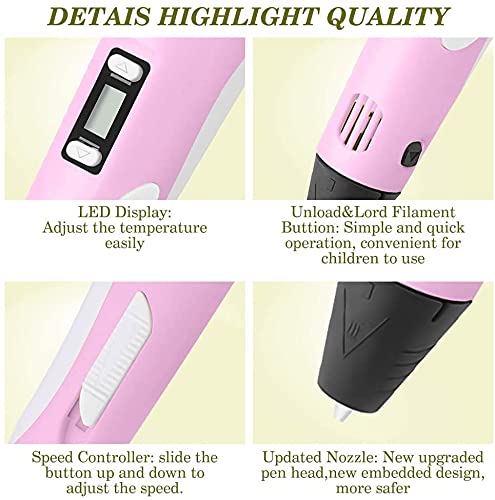 3D Printing Graffiti Pen with LCD Display | Adjustable Temperature 3D Drawing Pen | Creative Art Tool for Kids & Adults