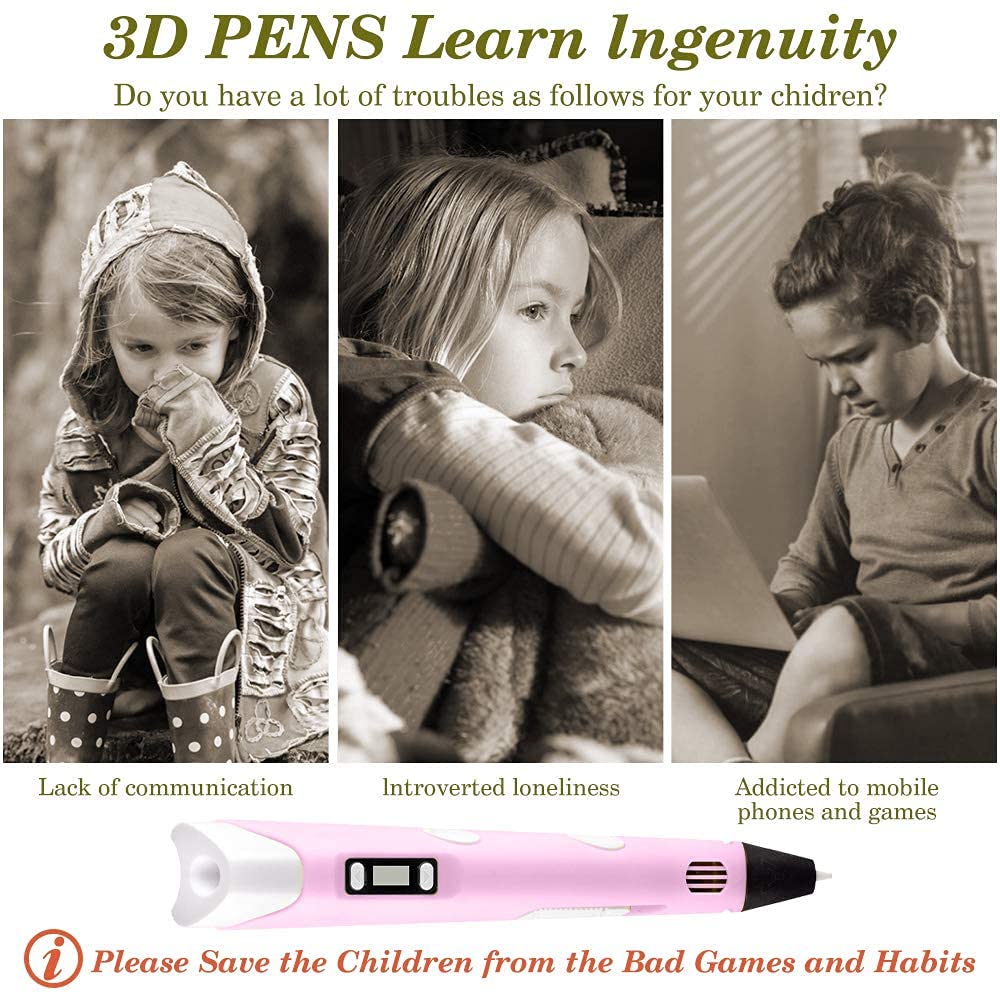 3D Printing Graffiti Pen with LCD Display | Adjustable Temperature 3D Drawing Pen | Creative Art Tool for Kids & Adults