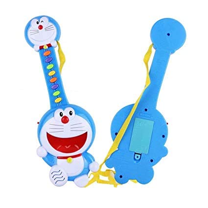 Toy guitar with a character design 