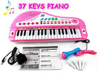 Kids 37-Key Electronic Keyboard Piano with Microphone | Musical Toy with Lights & Sounds | Learning Piano for Toddlers