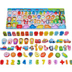 KIDZILLA 6-in-1 Traffic Matching & Counting Board | Preschool Educational Toy for Kids | Numbers, Colors, Puzzles & Magnetic Fishing Learning Board