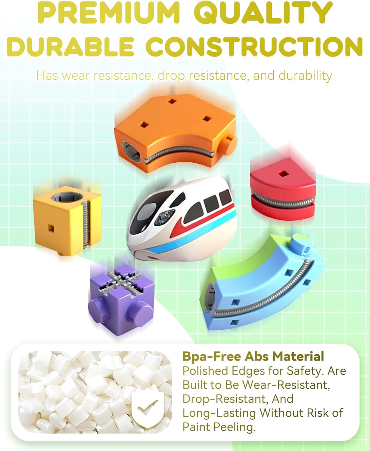 لعبة سباق القطار الكهربائي – 86 قطعة لتنمية ذكاء طفلك Versatile Magnetic Railcar 86 Pieces  – Magnetic Modular Track Car Set