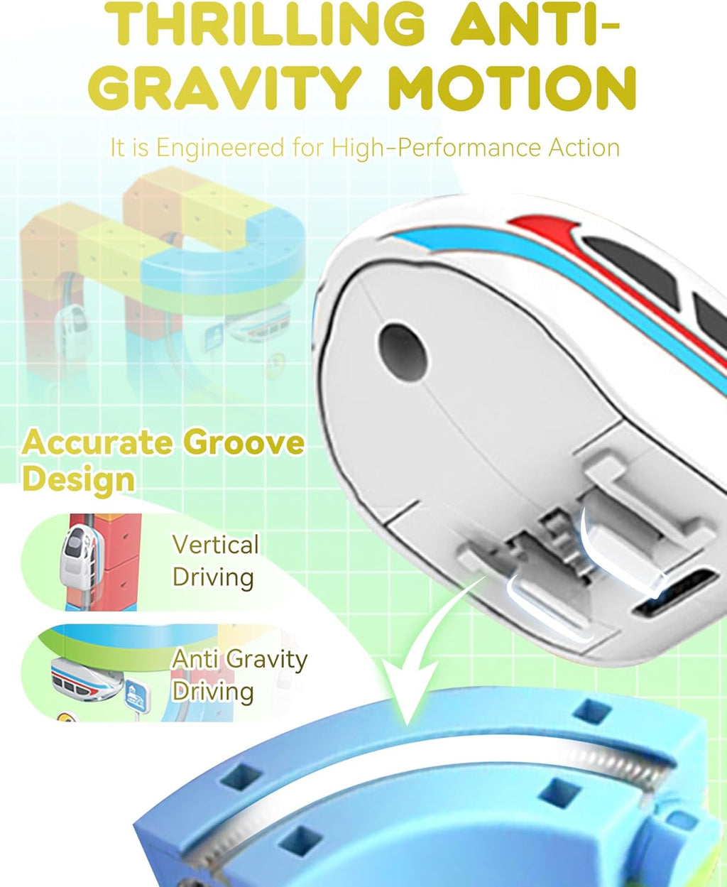 لعبة سباق القطار الكهربائي – 86 قطعة لتنمية ذكاء طفلك Versatile Magnetic Railcar 86 Pieces  – Magnetic Modular Track Car Set