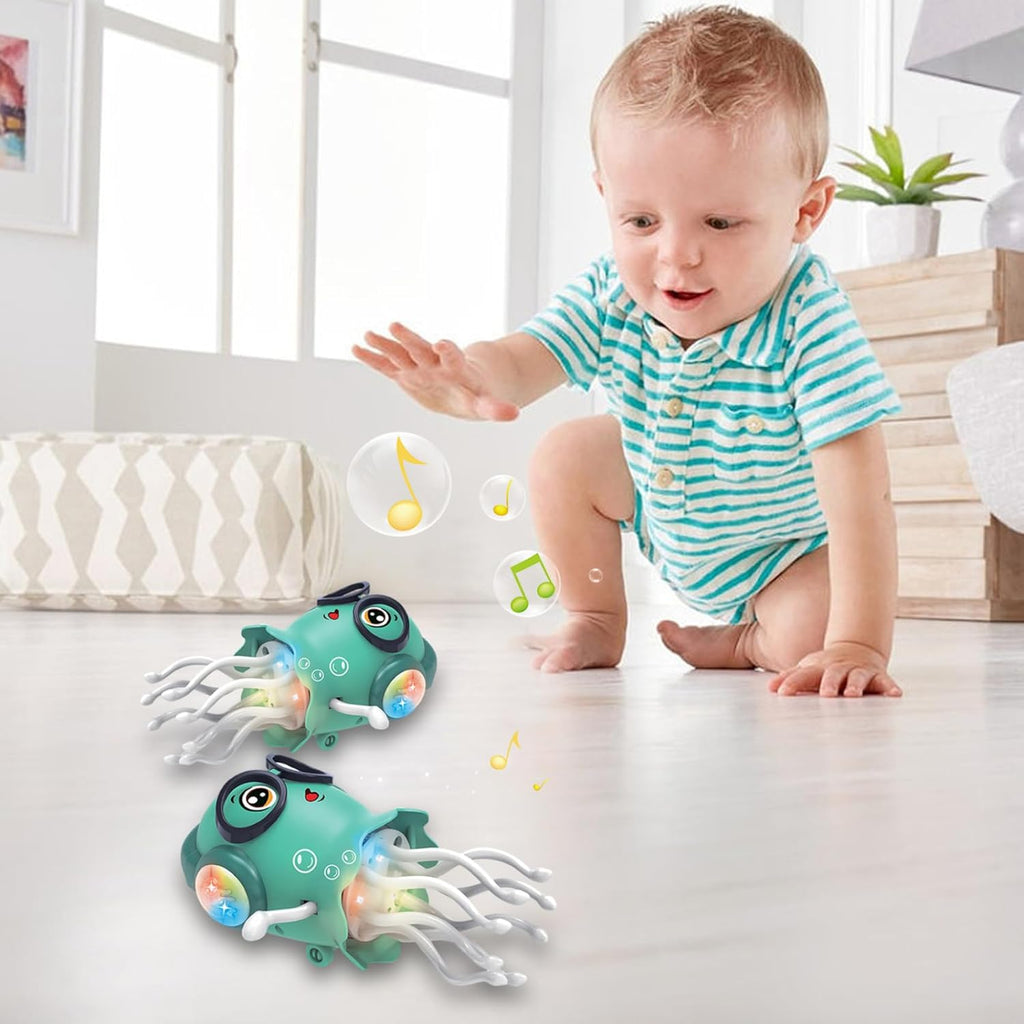 Twist Jellyfish Musical Bump & Go Toy for Kids | Light-Up Moving Toy with Music | Sensory Toy for Toddlers