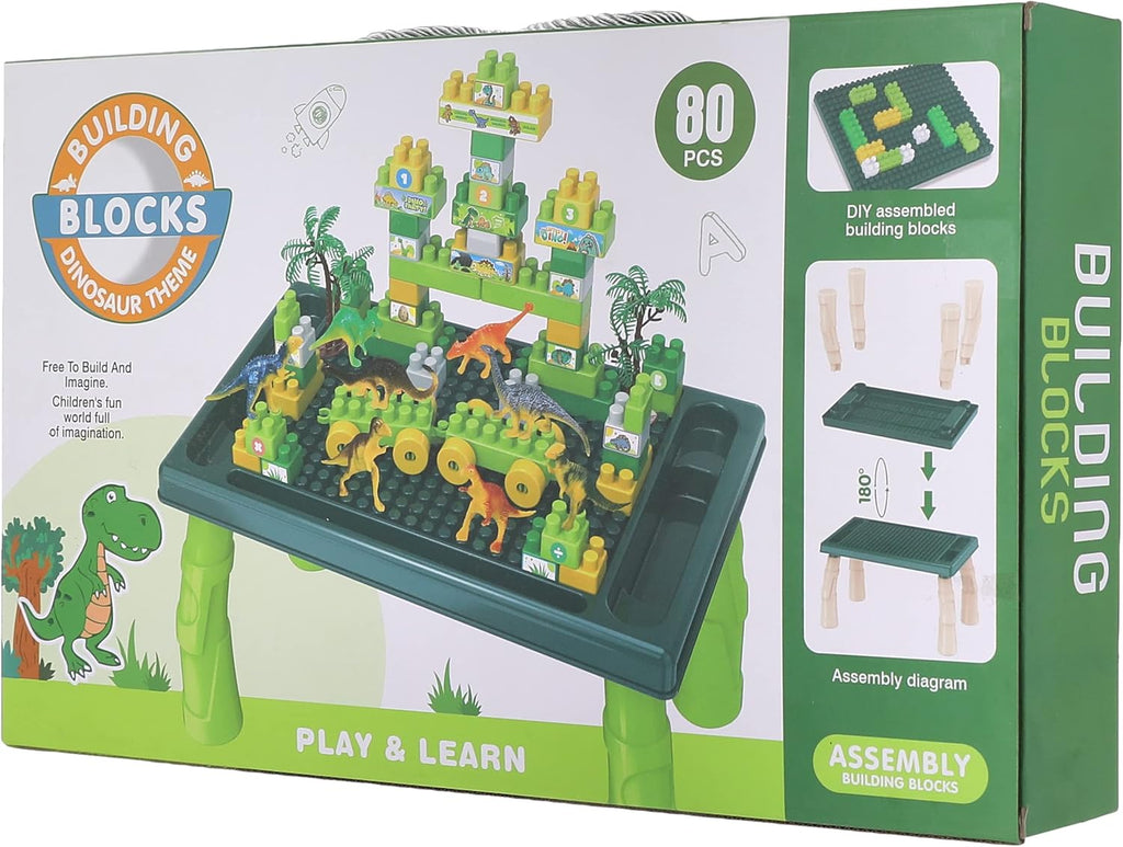 Kids Playing Blocks Set (80 Pieces) | Educational Building Blocks Toy for Creativity, Motor Skills & Learning