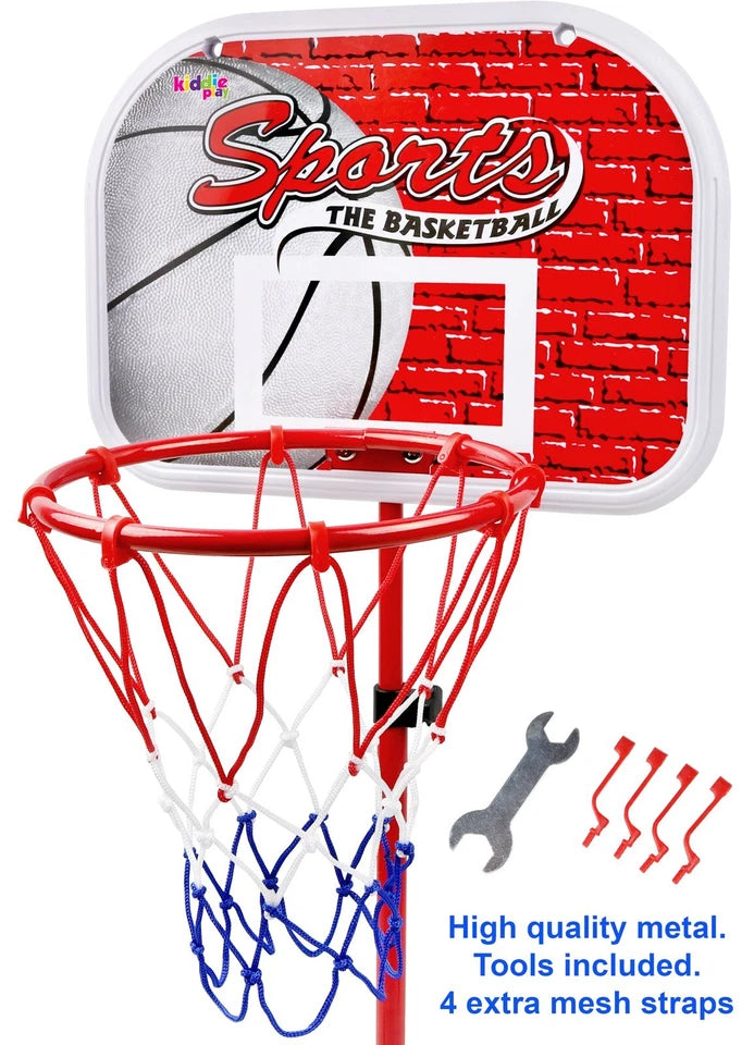 Kids Basketball Hoop Toy with Adjustable Height 2–4 Ft - Ages 3+