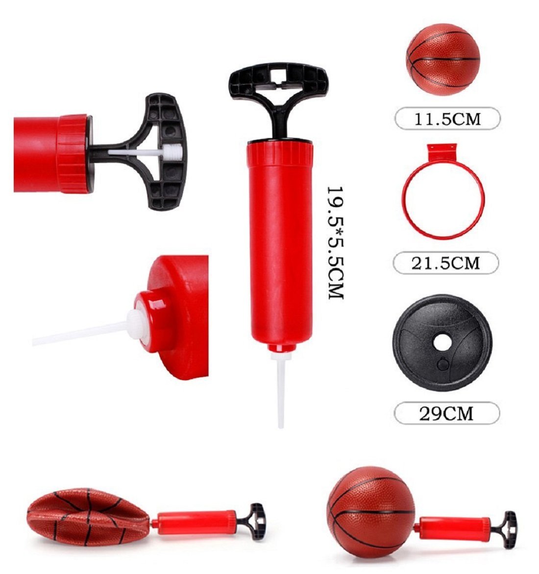 Kids Basketball Hoop Toy with Adjustable Height 2–4 Ft - Ages 3+