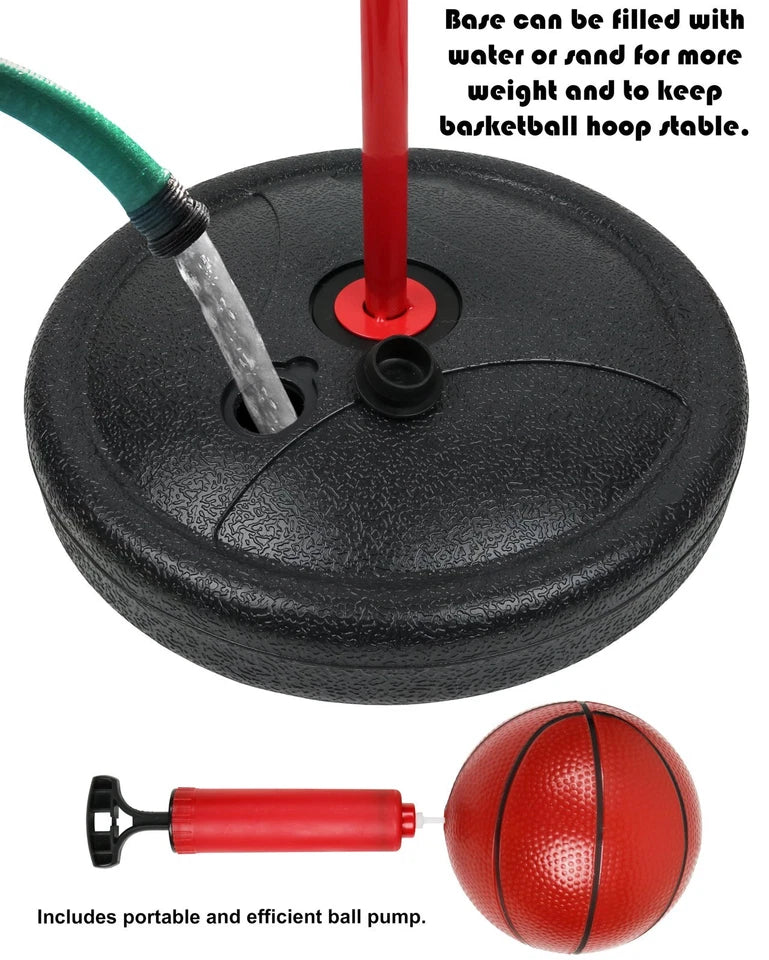 Kids Basketball Hoop Toy with Adjustable Height 2-4Ft for Ages 3+ Years