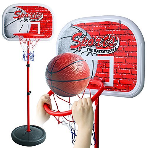 Kids Basketball Hoop Toy with Adjustable Height 2–4 Ft - Ages 3+
