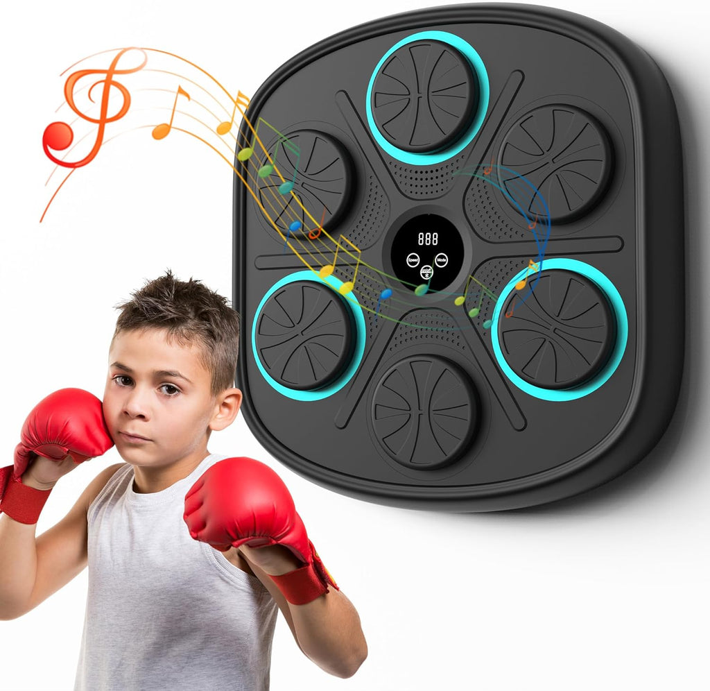 Intelligent Boxing Machine with Music - Smart Home Fitness Trainer for Cardio, Reflex & Full-Body Workout