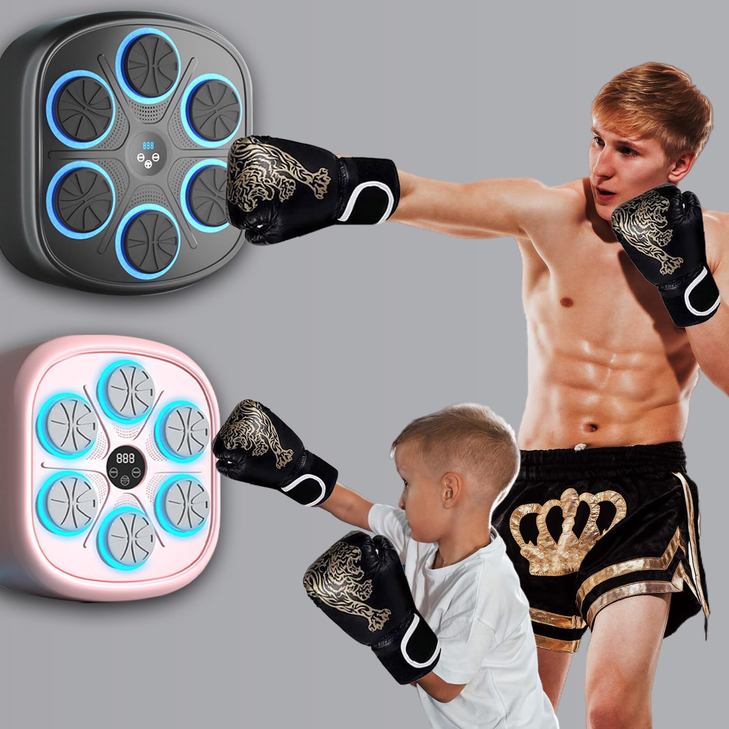 Intelligent Boxing Machine with Music - Smart Home Fitness Trainer for Cardio, Reflex & Full-Body Workout