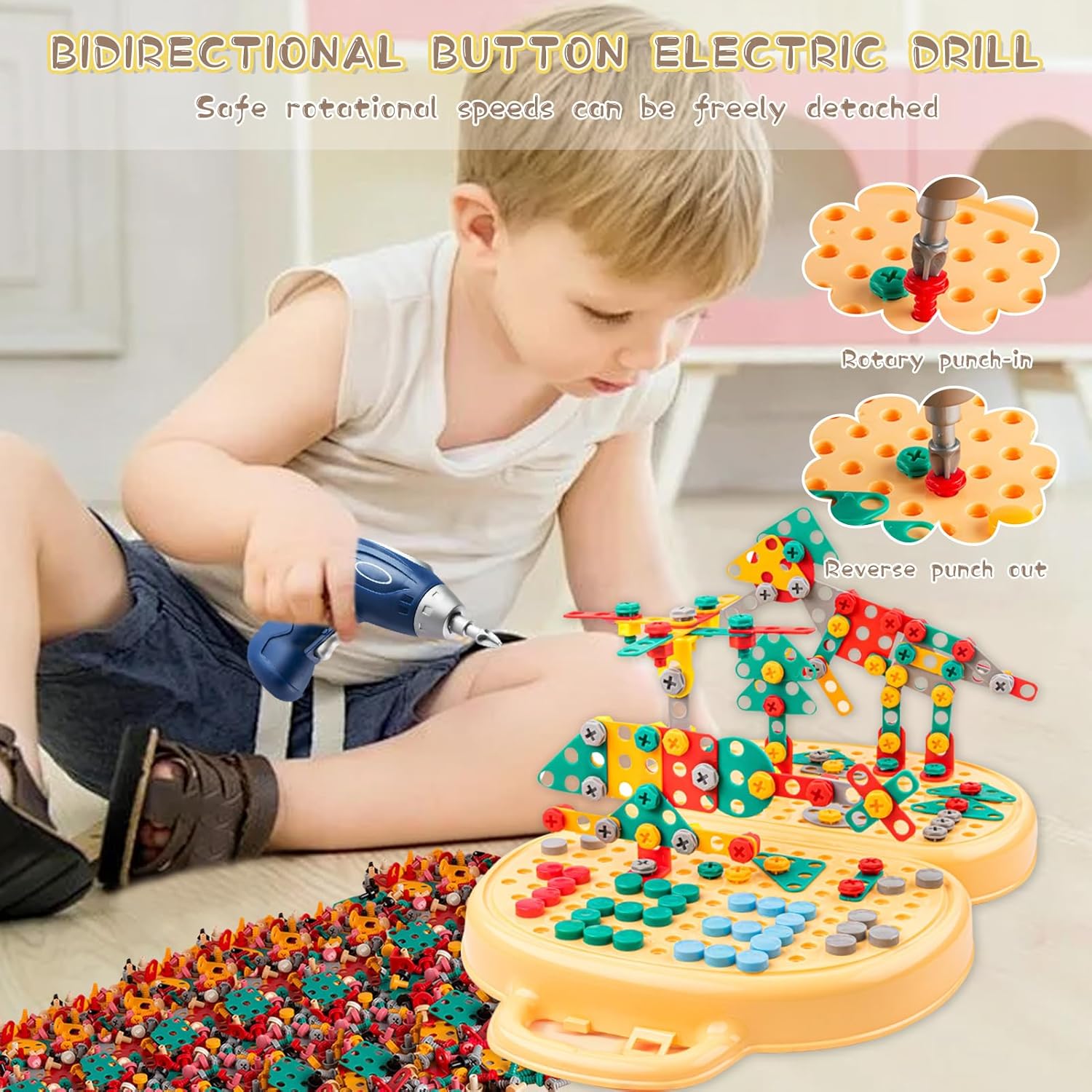 Creative Screw Puzzle Suitcase for Kids | STEM Educational Building Toy | 203-Piece Construction Set for Ages 3+
