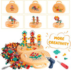 Creative Screw Puzzle Suitcase for Kids | STEM Educational Building Toy | 203-Piece Construction Set for Ages 3+